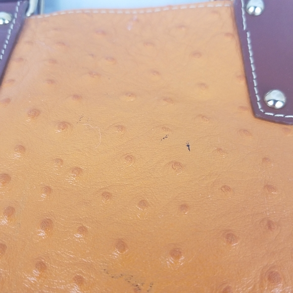Claudia Firenze Ostrich Textured Italian Leather Bag - Picture 15 of 16